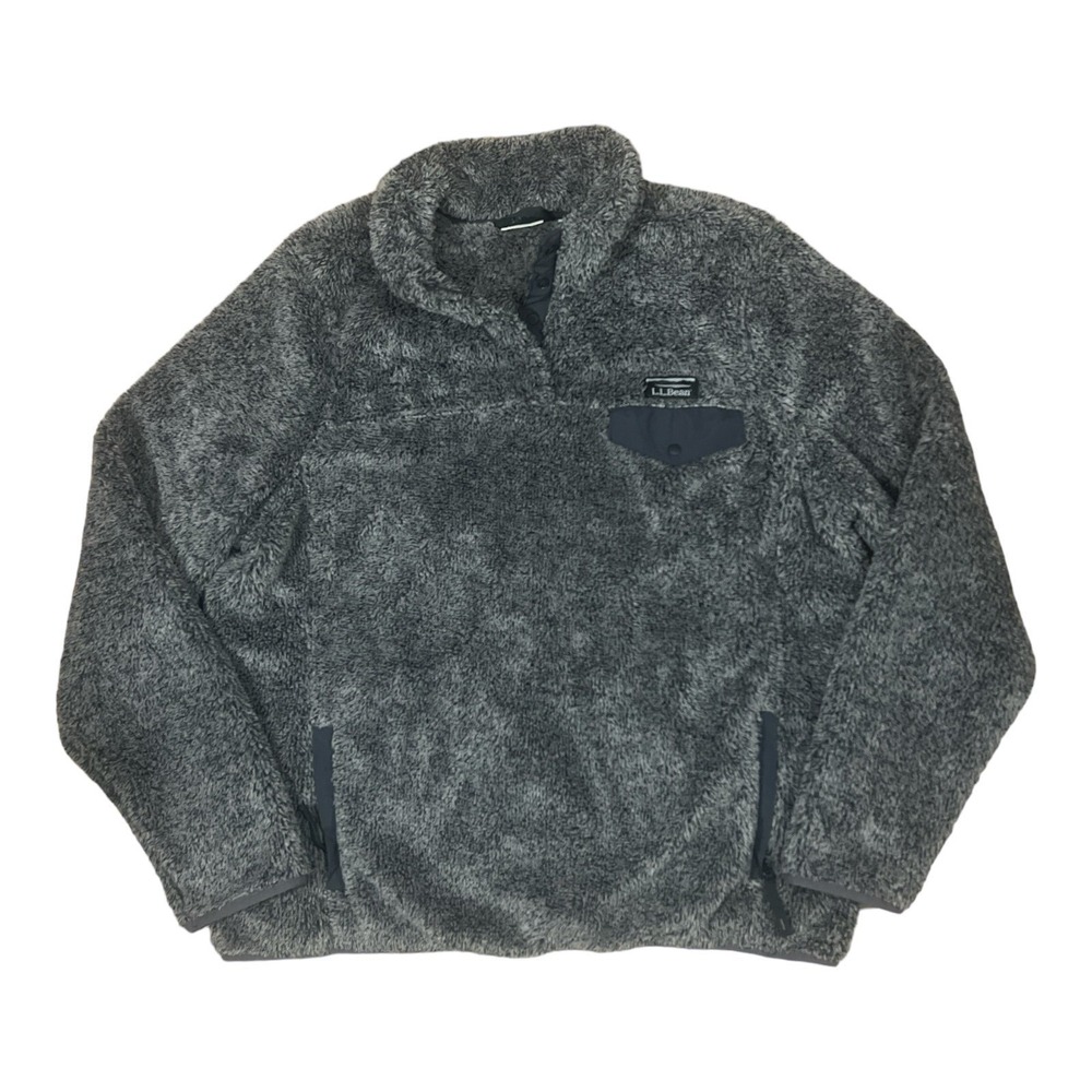 L.L. Bean Hi-Pile Fleece womens XL GRAY